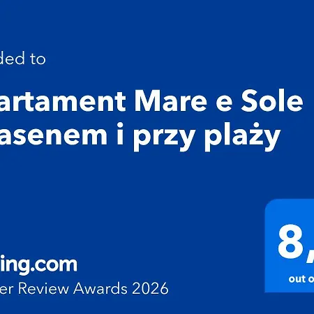 Apartman Mare E Sole Z Basenem I Przy Plazy